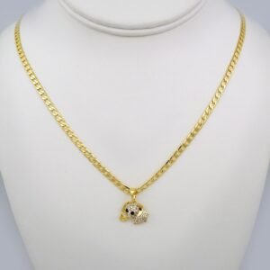 Cadenas & Colgantes/ Chain /Pendants /  14K Real Color/  Zircon Stone/  3mmx45cm// SET572