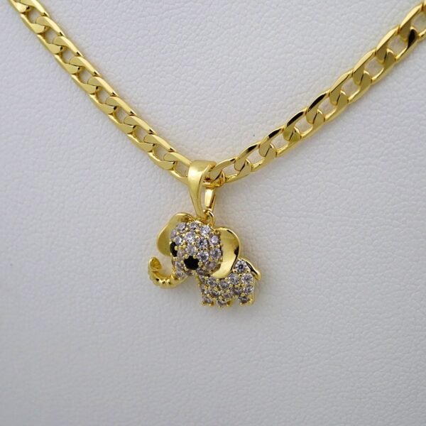 Cadenas & Colgantes/ Chain /Pendants /  14K Real Color/  Zircon Stone/  3mmx45cm// SET572 - Image 2