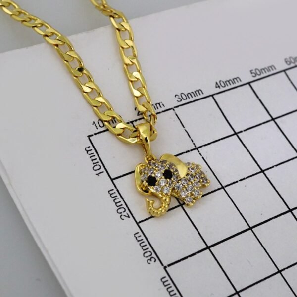 Cadenas & Colgantes/ Chain /Pendants /  14K Real Color/  Zircon Stone/  3mmx45cm// SET572 - Image 3