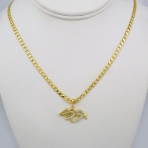 Cadenas & Colgantes/ Chain /Pendants /  14K Real Color/  Zircon Stone/  3mm// SET573