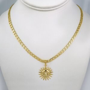 Cadenas & Colgantes/ Chain /Pendants /14K Real Color/Plain/ 4MM// SET609