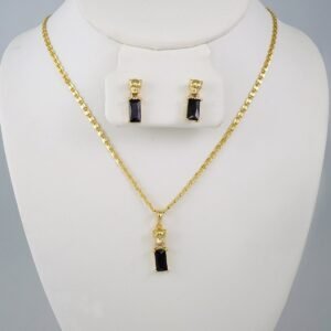 Cadenas & Colgantes/ Chain W/Pendants /  14K Real Color/  Zircon Stone/  2mmx45cm// SET614