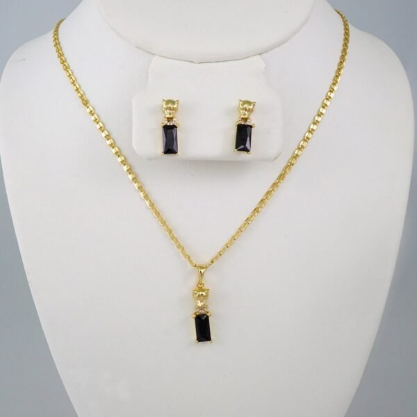 Cadenas & Colgantes/ Chain W/Pendants /  14K Real Color/  Zircon Stone/  2mmx45cm// SET614