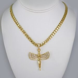 Cadenas & Colgantes/ Chain /Pendants /14K Real Color/Zircon Stone/ 6mm// SET642