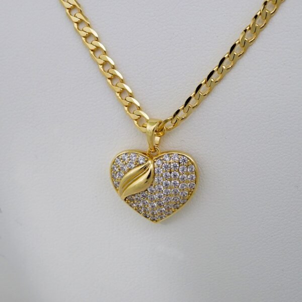Cadenas & Colgantes & Earrings/ Rings/Bracelets/ Chain W/Pendants /14K Real Color/Zircon Stone// SET650 - Image 4