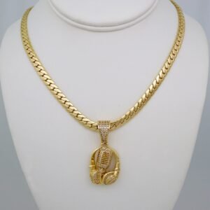 Cadenas & Colgantes/ Chain /Pendants/  14K Real Color/  Zircon Stone/ 6mm // SET658
