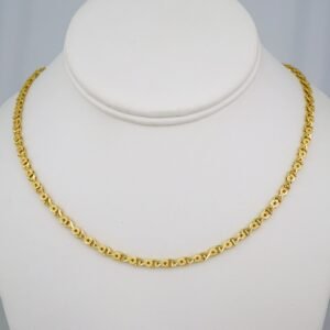 Cadenas / Chain W/Pendants /  14K Real Color/  Plain/  3mmx45cm// SET666