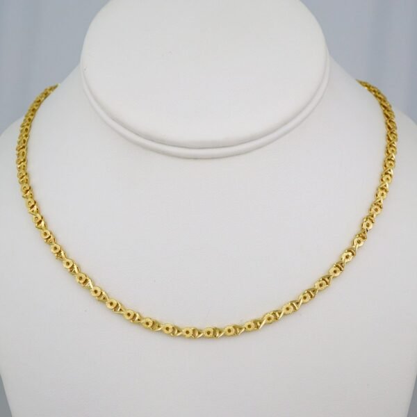 Cadenas / Chain W/Pendants /  14K Real Color/  Plain/  3mmx45cm// SET666