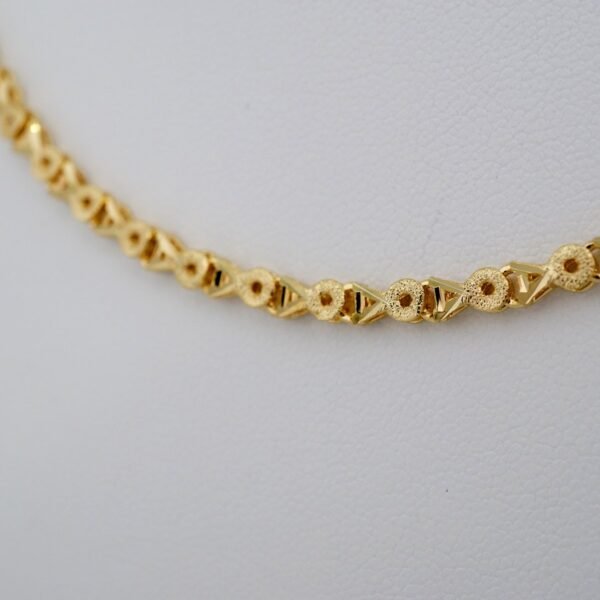 Cadenas / Chain W/Pendants /  14K Real Color/  Plain/  3mmx45cm// SET666 - Image 2