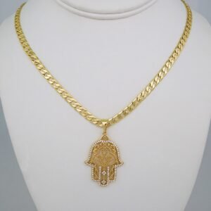 Cadenas & Colgantes/ Chain /Pendants /14K Real Color/Zircon Stone/ 6mm// SET684