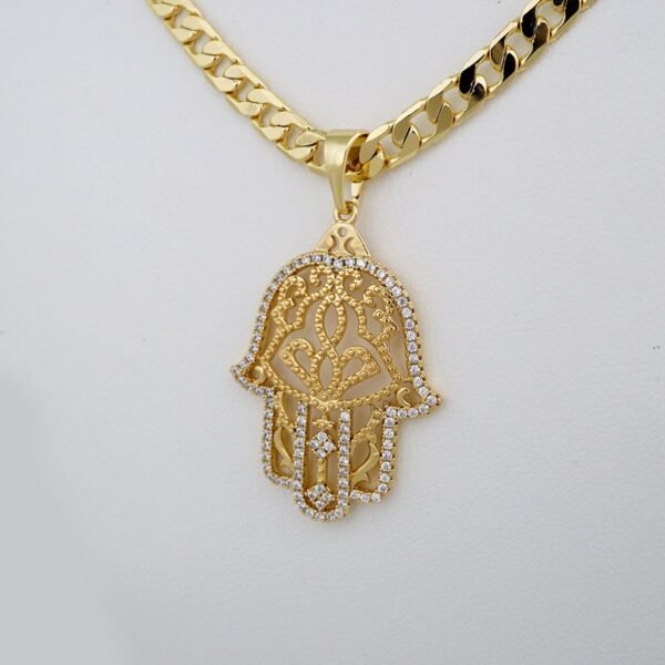 Cadenas & Colgantes/ Chain /Pendants /14K Real Color/Zircon Stone/ 6mm// SET684 - Image 2