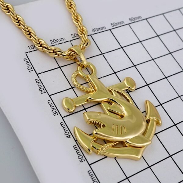Cadenas & Colgantes/ Chain M/Pendants /  14K Real Color/  Plain/ 6mm x60cm// SET686 - Image 3
