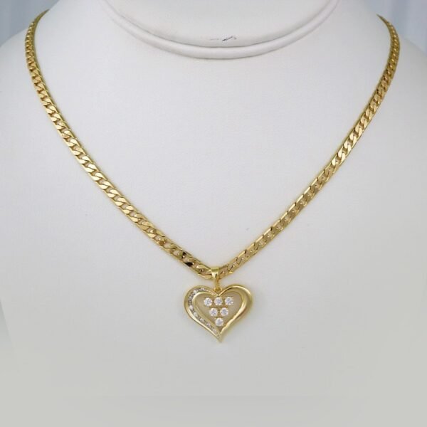 Cadenas & Colgantes/ Chain /Pendants /14K Real Color/  Zircon Stone/  6mmx45cm// SET742