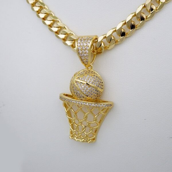 Cadenas & Colgantes/ Chain /Pendants /  14K Real Color/  Zircon Stone/  8mmx60cm// SET748 - Image 2