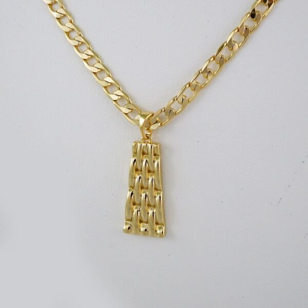 Cadenas & Colgantes & Earrings/ Chain W/Pendants /  14K Real Color/  Zircon Stone/  4mmx45cm// SET776 - Image 2