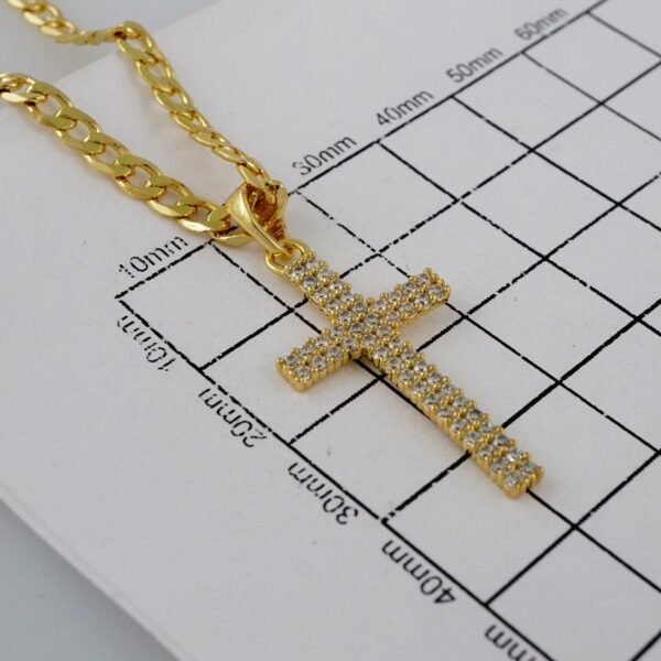Cadenas & Colgantes/ Chain /Pendants /  14K Real Color/  Zircon Stone/  3mm// SET805 - Image 3
