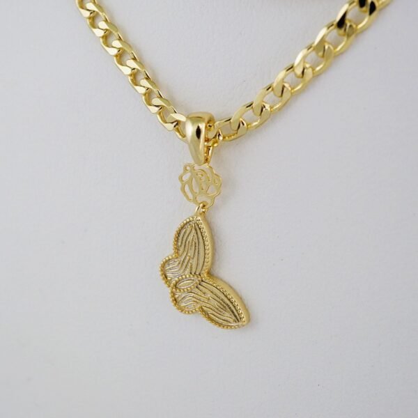Cadenas & Colgantes & Earrings/ Chain W/Pendants /  14K Real Color/  Plain/  3mmx45cm// SET847 - Image 3