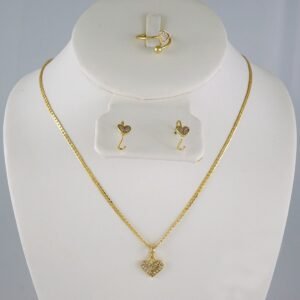 Cadenas & Colgantes & Earrings/ Rings/ Chain /Pendants / 14K Real Color/ Zircon Stone/ Set de Niña// SET864