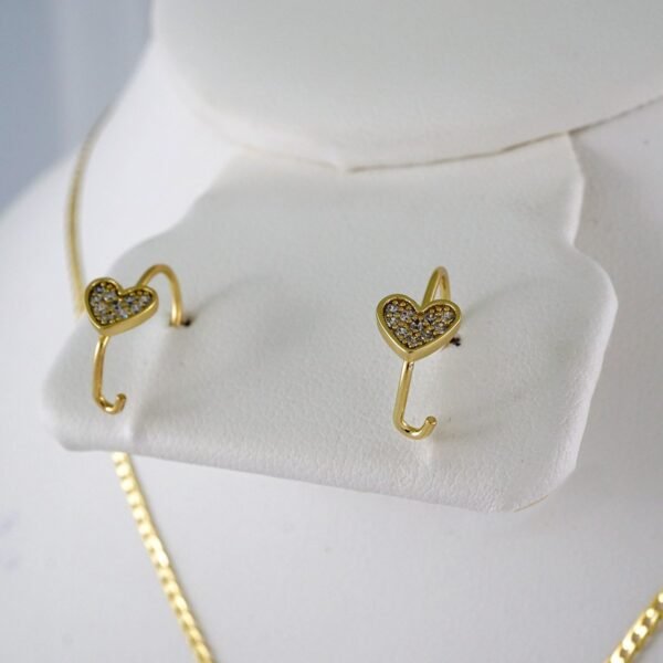 Cadenas & Colgantes & Earrings/ Rings/ Chain /Pendants / 14K Real Color/ Zircon Stone/ Set de Niña// SET864 - Image 2