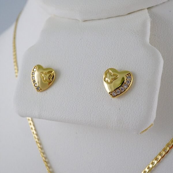 Cadenas & Colgantes & Earrings/ Rings/ Chain /Pendants / 14K Real Color/ Zircon Stone/ Set de Niña// SET865 - Image 2