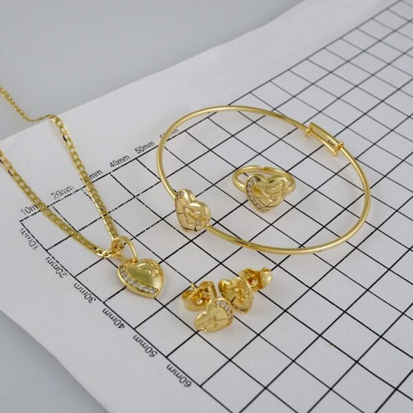 Cadenas & Colgantes & Earrings/ Rings/ Chain /Pendants / 14K Real Color/ Zircon Stone/ Set de Niña// SET865 - Image 4