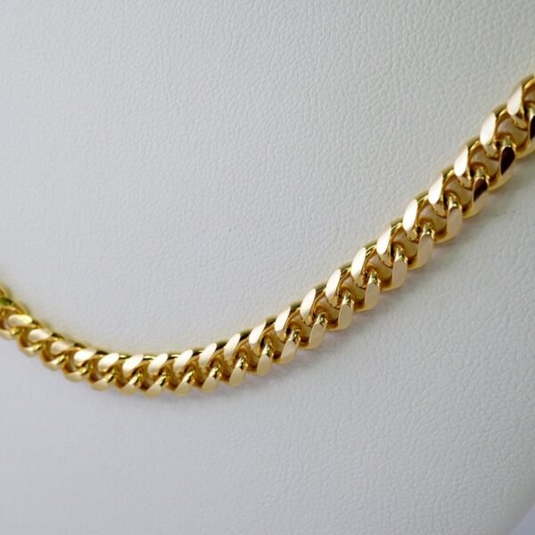 Cadenas & Pulseras/ Chain Men/ 14K Real Color/ Plain/ 6mm x 60cm/ Cuban Link// SET878 - Image 2