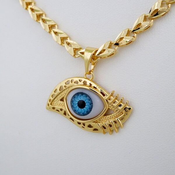 Cadenas & Colgantes/ Chain W/Pendants /  14K Real Color/  Zircon Stone/  4mmx45cm// SET886 - Image 2