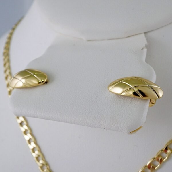 Cadenas & Colgantes & Earrings/ Rings/Bracelets/ Chain W/Pendants /  14K Real Color/  Plain// SET898 - Image 2
