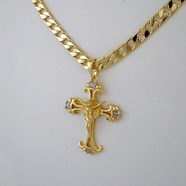 Cadenas & Colgantes/ Chain /Pendants /  14K Real Color/  Zircon Stone/  6mmx60cm// SET900 - Image 2