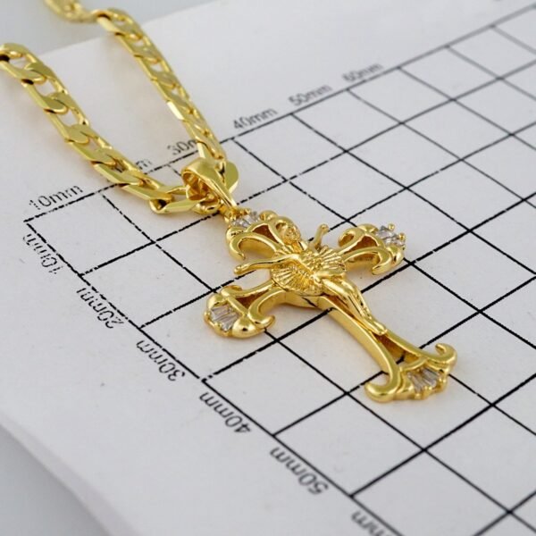 Cadenas & Colgantes/ Chain /Pendants /  14K Real Color/  Zircon Stone/  6mmx60cm// SET900 - Image 3