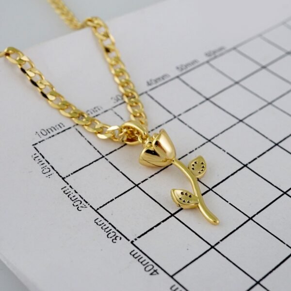 Cadenas & Colgantes/ Chain W/Pendants /  14K Real Color/  Zircon Stone/ 3mm// SET902 - Image 3