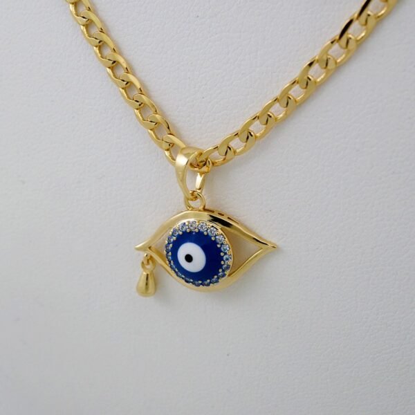 Cadenas & Colgantes & Earrings/ Chain W/Pendants /  14K Real Color/  Zircon Stone/  3mmx45cm// SET913 - Image 3