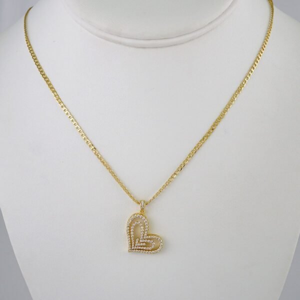 Cadenas & Colgantes/ Chain W/Pendants /  14K Real Color/  Zircon Stone/ 2mm// SET929
