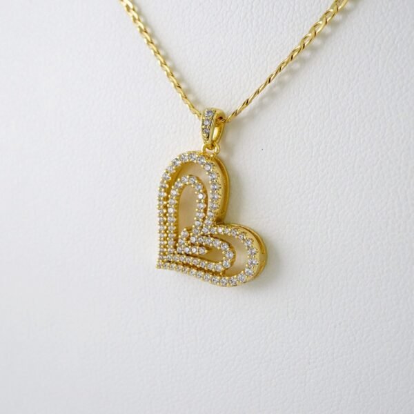 Cadenas & Colgantes/ Chain W/Pendants /  14K Real Color/  Zircon Stone/ 2mm// SET929 - Image 2