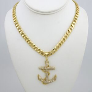 Cadenas & Colgantes/ Chain /Pendants /  14K Real Color/  Zircon Stone/  8mmx60cm// SET934