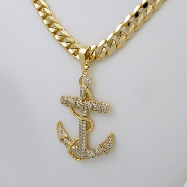 Cadenas & Colgantes/ Chain /Pendants /  14K Real Color/  Zircon Stone/  8mmx60cm// SET934 - Image 2