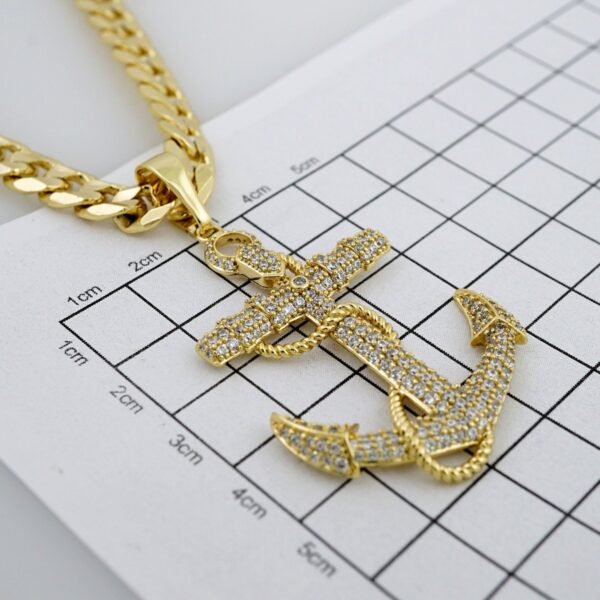 Cadenas & Colgantes/ Chain /Pendants /  14K Real Color/  Zircon Stone/  8mmx60cm// SET934 - Image 3