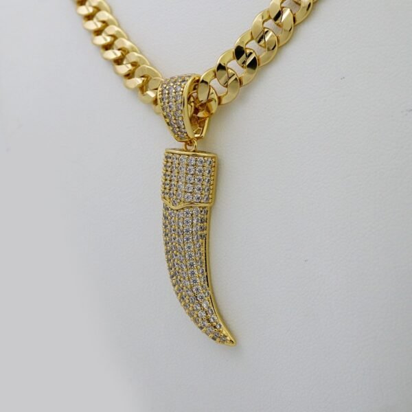 Cadenas & Colgantes/ Chain /Pendants /  14K Real Color/  Zircon Stone/ 8mmx60cm// SET938 - Image 2