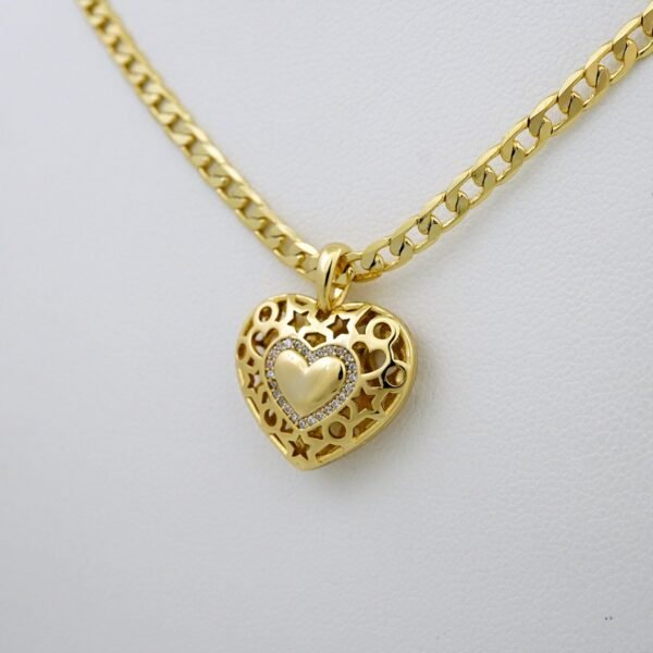 Cadenas & Colgantes/ Chain /Pendants /  14K Real Color/  Zircon Stone/  3mm// SET940 - Image 2