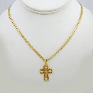 Cadenas & Colgantes/ Chain /Pendants /  14K Real Color/  Zircon Stone/  3mmx45cm// SET942