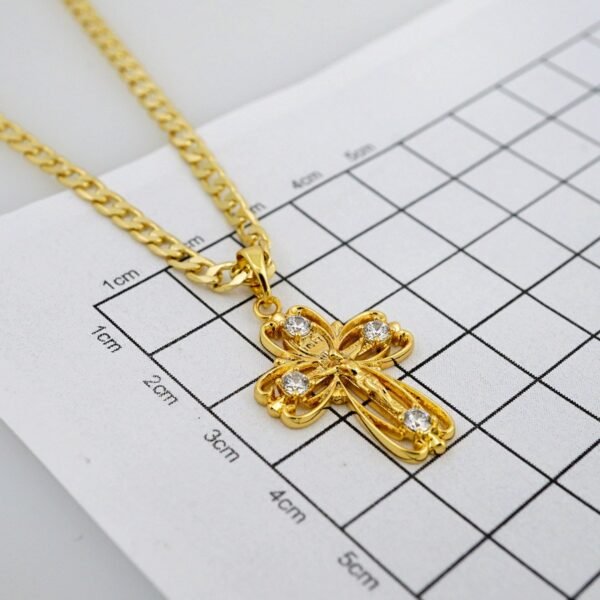 Cadenas & Colgantes/ Chain /Pendants /  14K Real Color/  Zircon Stone/  3mmx45cm// SET942 - Image 3