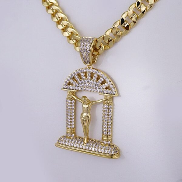 Cadenas & Colgantes/ Chain /Pendants /  14K Real Color/  Zircon Stone/  8mmx60cm// SET961 - Image 2