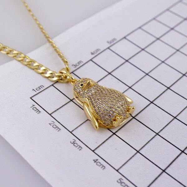 Cadenas & Colgantes/ Chain /Pendants /  14K Real Color/  Zircon Stone/  3mm// SET971 - Image 3