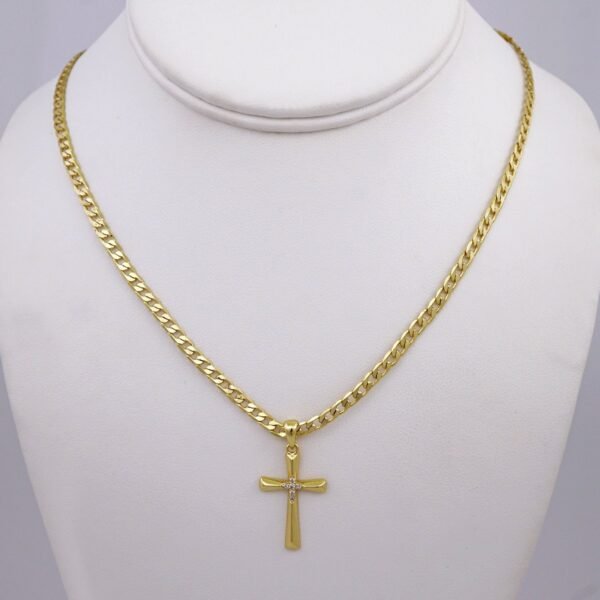 Cadenas & Colgantes/ Chain W/Pendants /  14K Real Color/  Zircon Stone/  3mmx45cm// SET973
