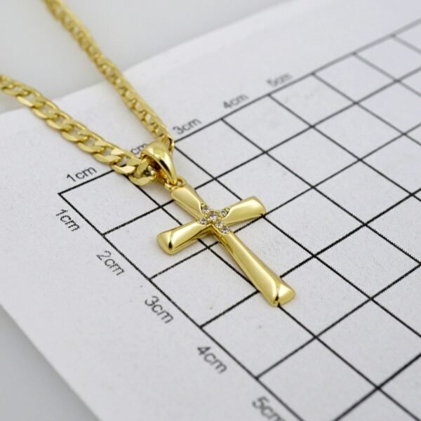 Cadenas & Colgantes/ Chain W/Pendants /  14K Real Color/  Zircon Stone/  3mmx45cm// SET973 - Image 3