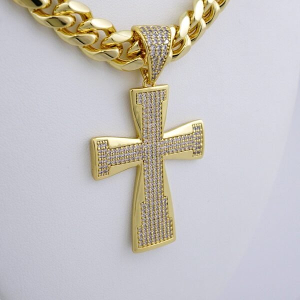 Cadenas & Colgantes/ Chain /Pendants /  14K Real Color/  Zircon Stone/  12mmx60cm// SET975 - Image 2