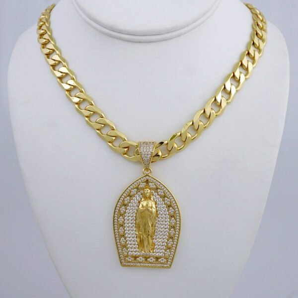 Cadenas & Colgantes/ Chain /Pendants /  14K Real Color/  Zircon Stone/  10mmx60cm// SET976