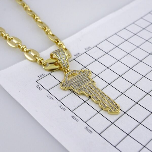 Cadenas & Colgantes/ Chain /Pendants /  14K Real Color/  Zircon Stone/  8mm// SET978 - Image 3