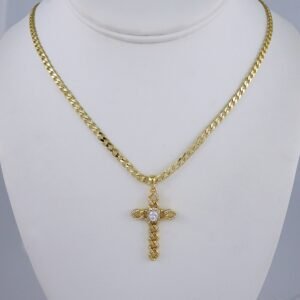 Cadenas & Colgantes/ Chain /Pendants /  14K Real Color/  Zircon Stone/ 3mm// SET989