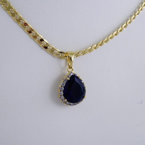 Cadenas & Colgantes/ Chain /Pendants /  14K Real Color/  Zircon Stone/  3mm// SET991 - Image 2